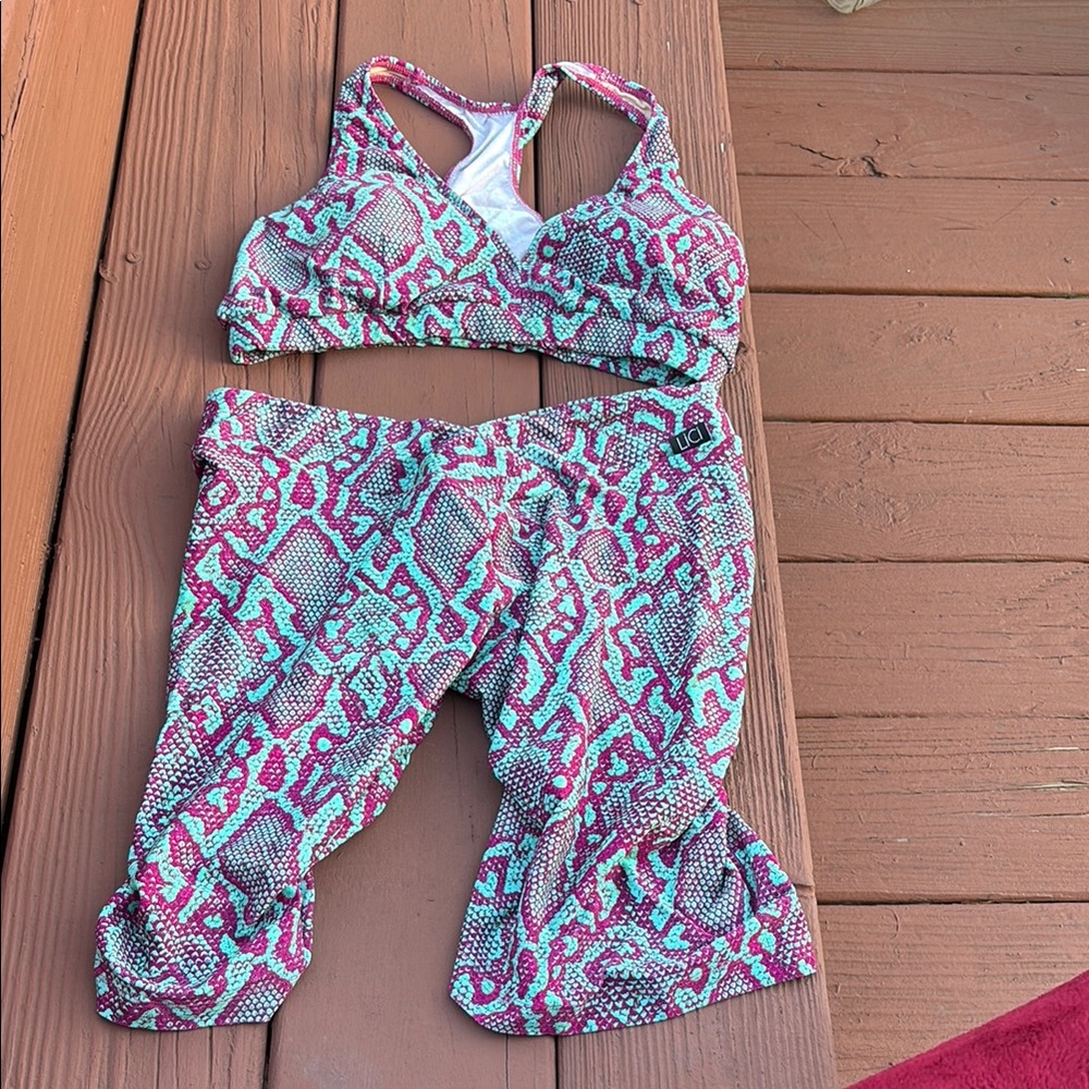 Colorful Snake Print Activewear Set